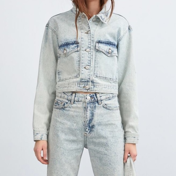zara grey denim jacket